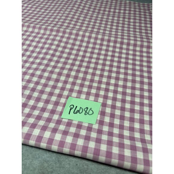 Purple & White Gingham Fabric 34" x 36" Cotton Blend Plaid Sewing Crafting Mater - Picture 4 of 4